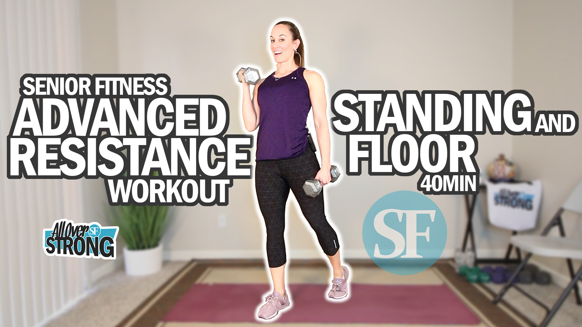 Advanced Resistance Workout For Seniors Using Dumbbells Standing And