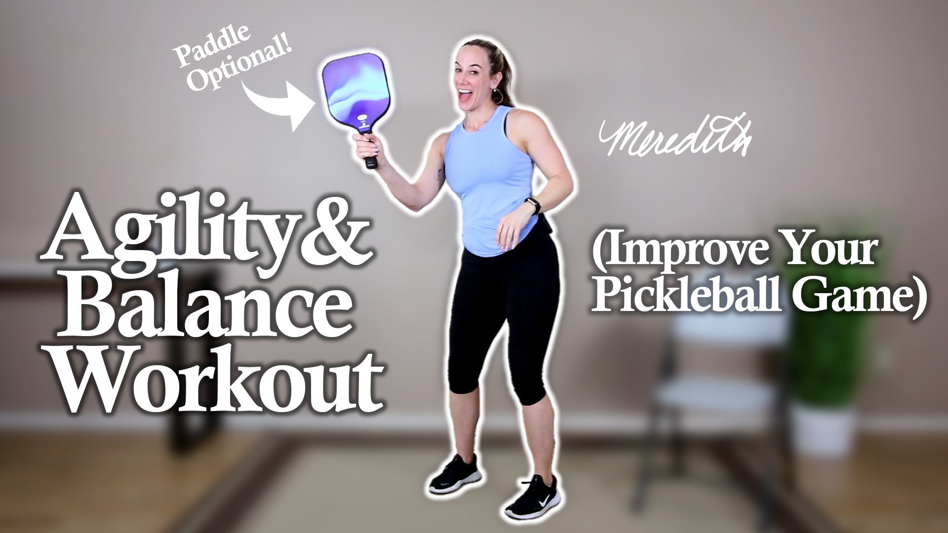 Agility and Balance Workout To Help Improve Your Pickleball Game! Paddle Optional 15 Min