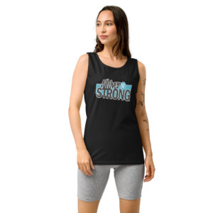 "All Over Strong" Black Unisex garment-dyed tank top